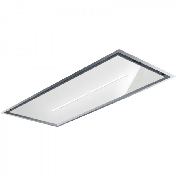 Hota de tavan incorporabila Baraldi Gea flat inox-glass 01GEAF090SVWSL, 90 cm, motor Kube 900 m3/h, sticla alba/inox